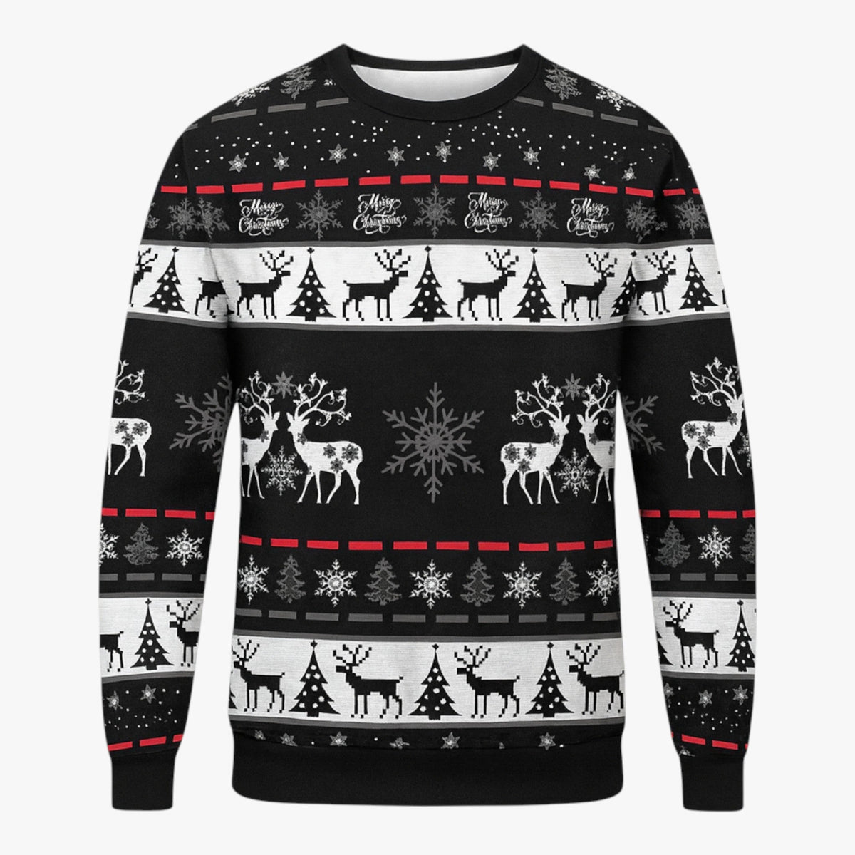 Reindeer Print Christmas Jumper in Soft Acrylic