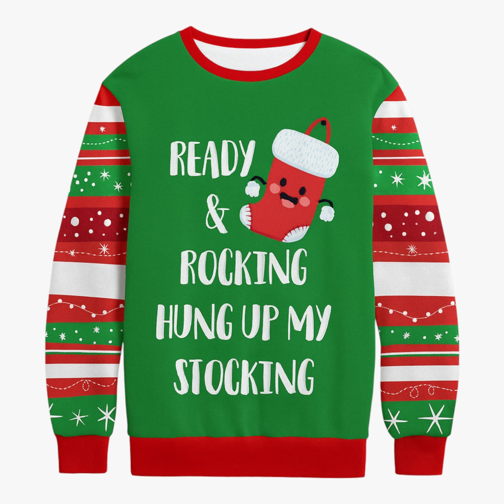 Reindeer Print Christmas Jumper in Soft Acrylic