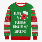 Reindeer Print Christmas Jumper in Soft Acrylic