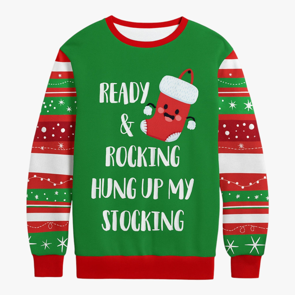 Reindeer Print Christmas Jumper in Soft Acrylic
