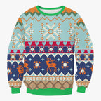 Reindeer Print Christmas Jumper in Soft Acrylic