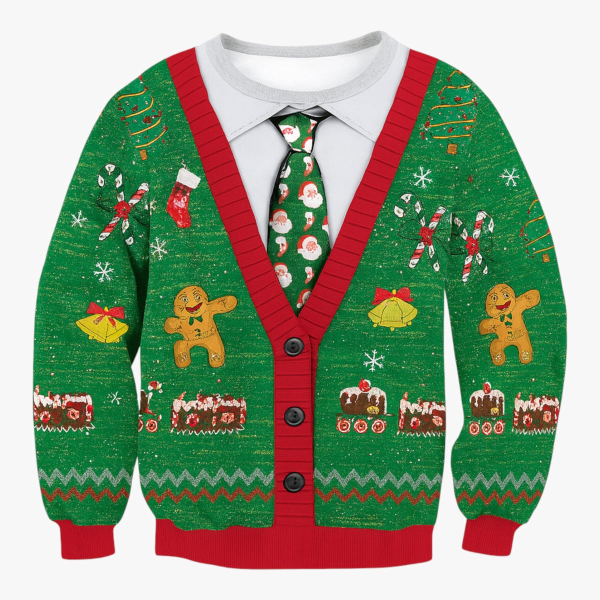 Reindeer Print Christmas Jumper in Soft Acrylic