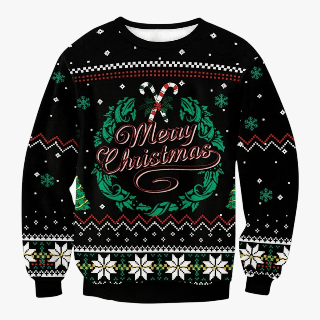 Reindeer Print Christmas Jumper in Soft Acrylic