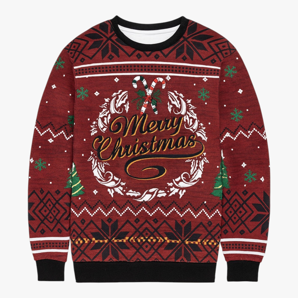 Reindeer Print Christmas Jumper in Soft Acrylic