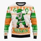 Festive Printed Christmas Knit Sweater with Crew Neck