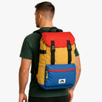 Rymlig ryggsäck med vadderat laptopfack och slitstarkt foder