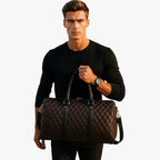Faux Leather Weekend Bag for Short Trips and Travel