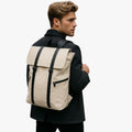 Water-Resistant Vintage-Style PU Leather Backpack