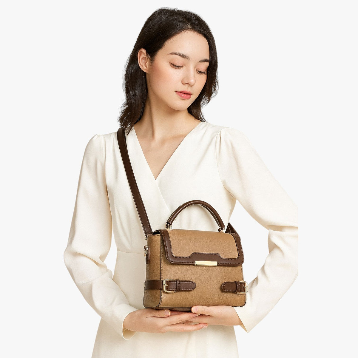 Water-Repellent Handbag with Adjustable Strap