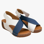 Sandalias de cuña con diseño transpirable de puntera abierta