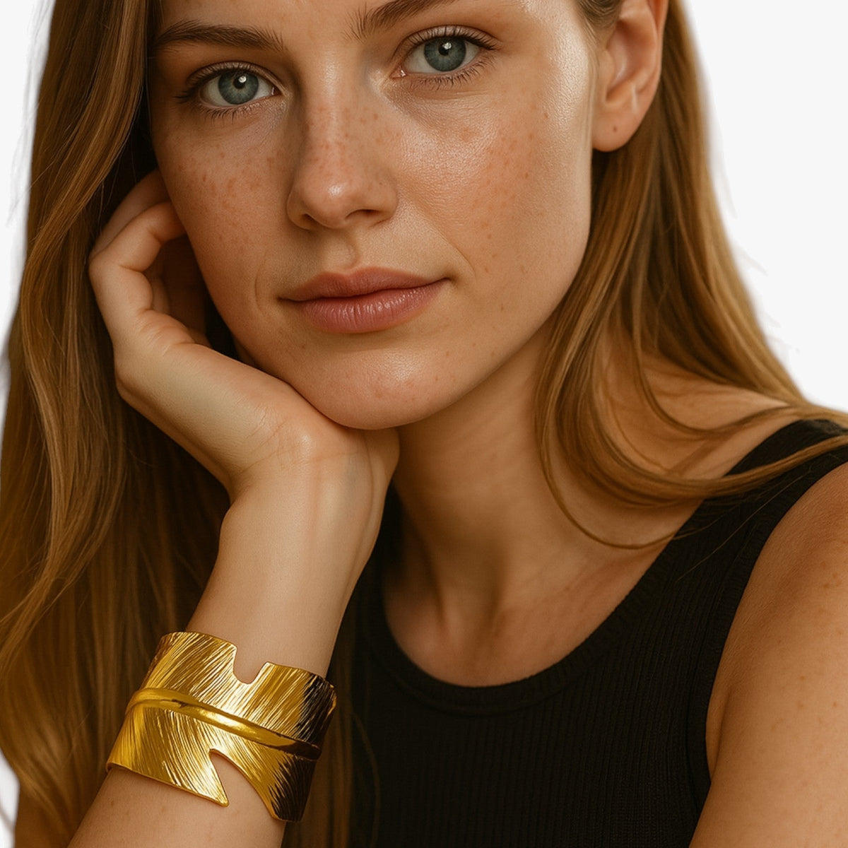 Adjustable Boho Cuff Bracelet in Durable Stainless Steel