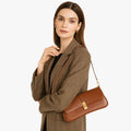 Faux Leather Baguette Bag with Adjustable Strap