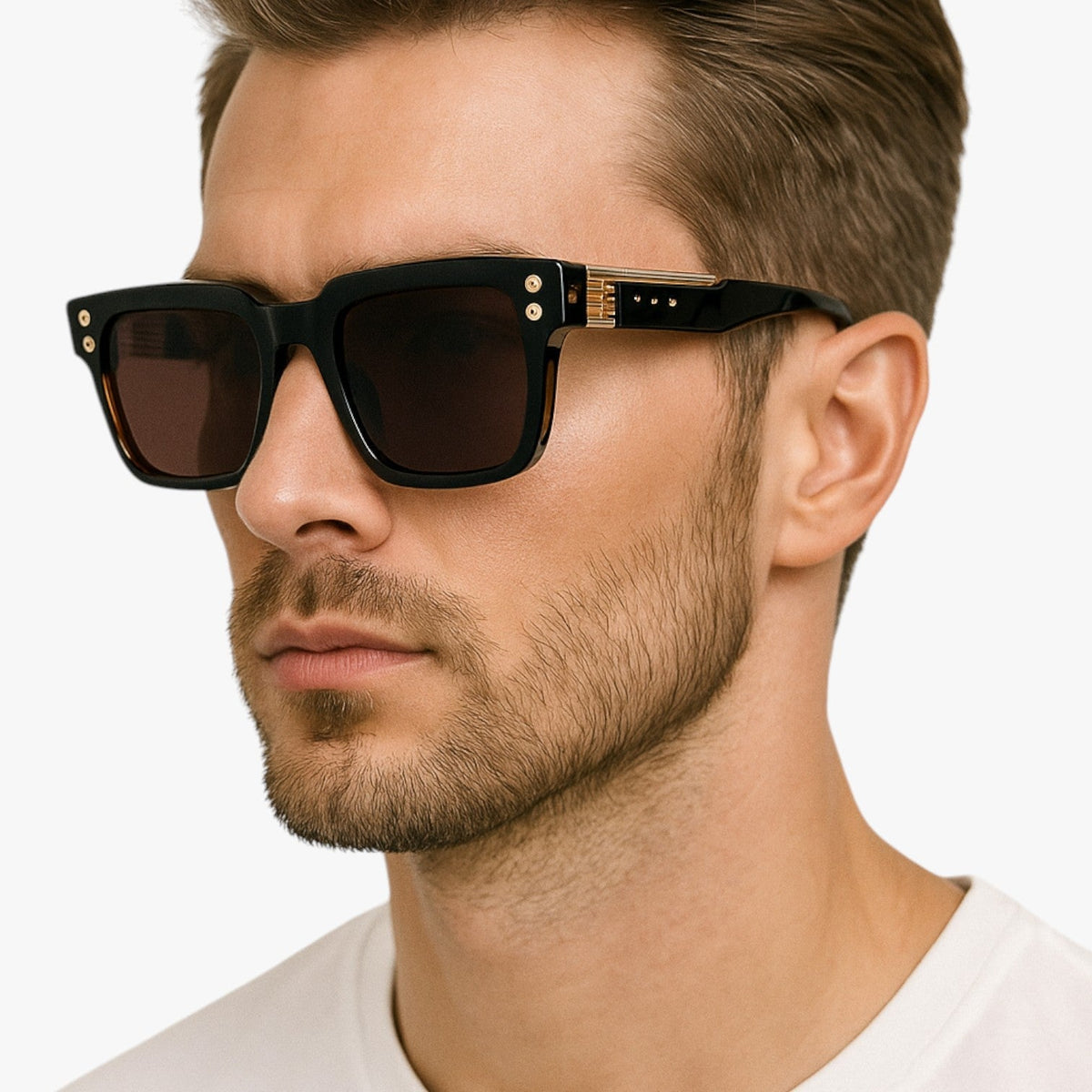 Retro sunglasses with a distinctive '70s silhouette
