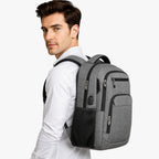Mochila resistente al agua con puerto USB y compartimento para portátil