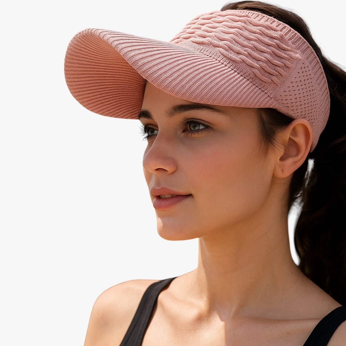 Sombrero de verano de ala ancha con ajuste elástico y transpirable