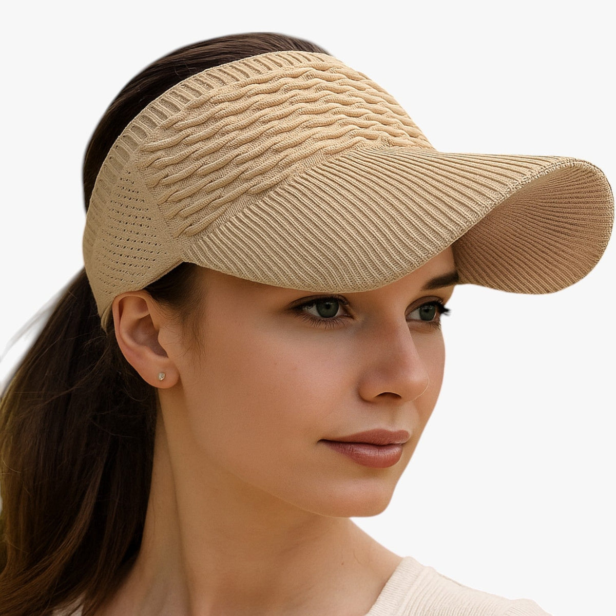 Sombrero de verano de ala ancha con ajuste elástico y transpirable