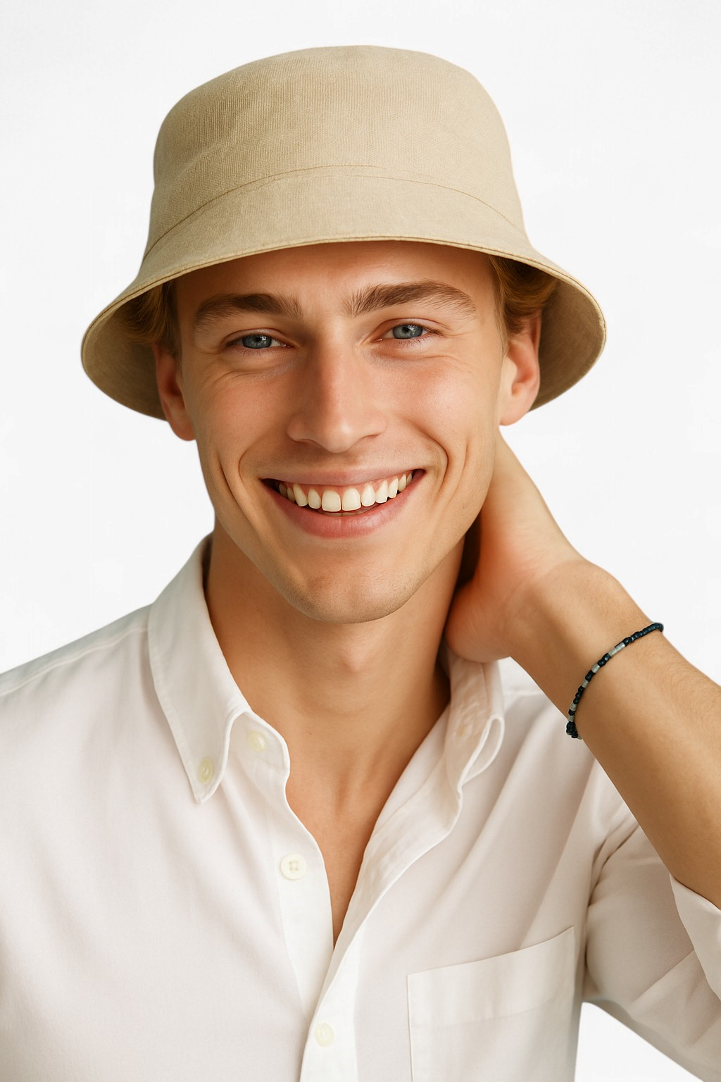 Gorro de pescador en mezcla de lino para la playa y los días de verano