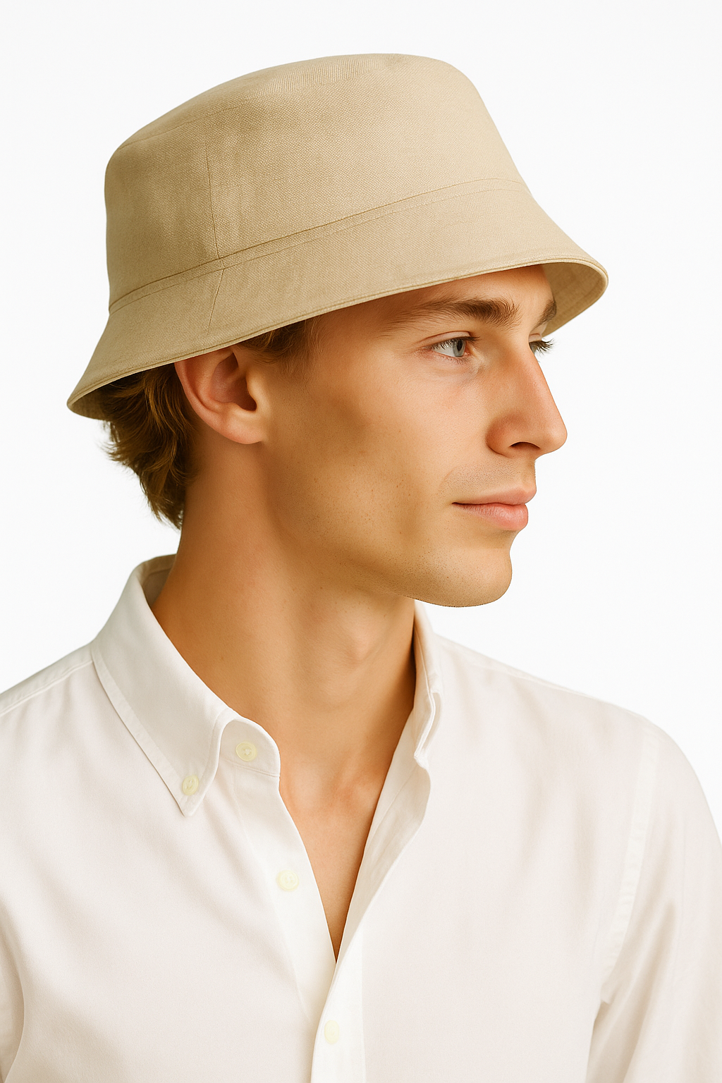 Gorro de pescador en mezcla de lino para la playa y los días de verano
