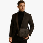 Bolso de hombro amplio para hombre con compartimentos interiores