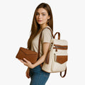 Faux Leather Backpack with Padded, Adjustable Shoulder Straps
