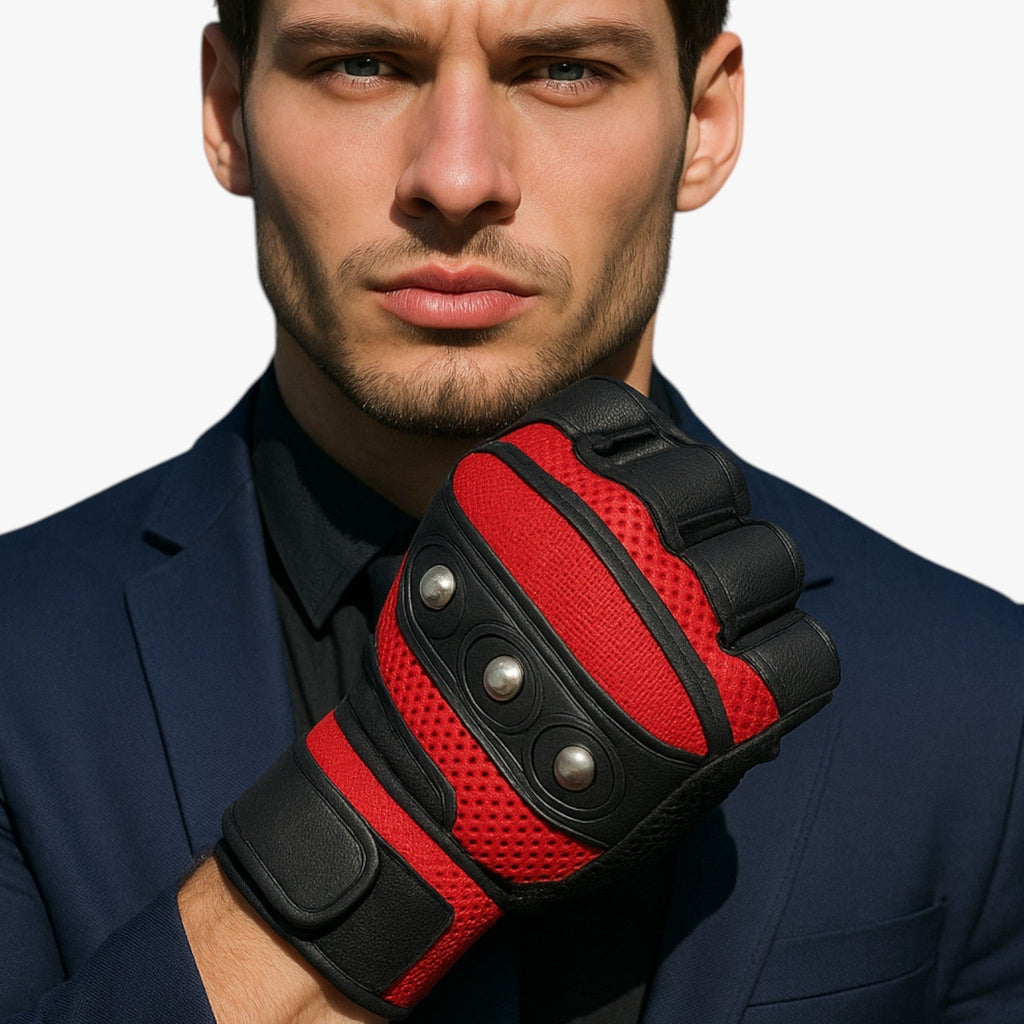 Guantes de ciclismo de verano con detalle de remaches para un agarre firme