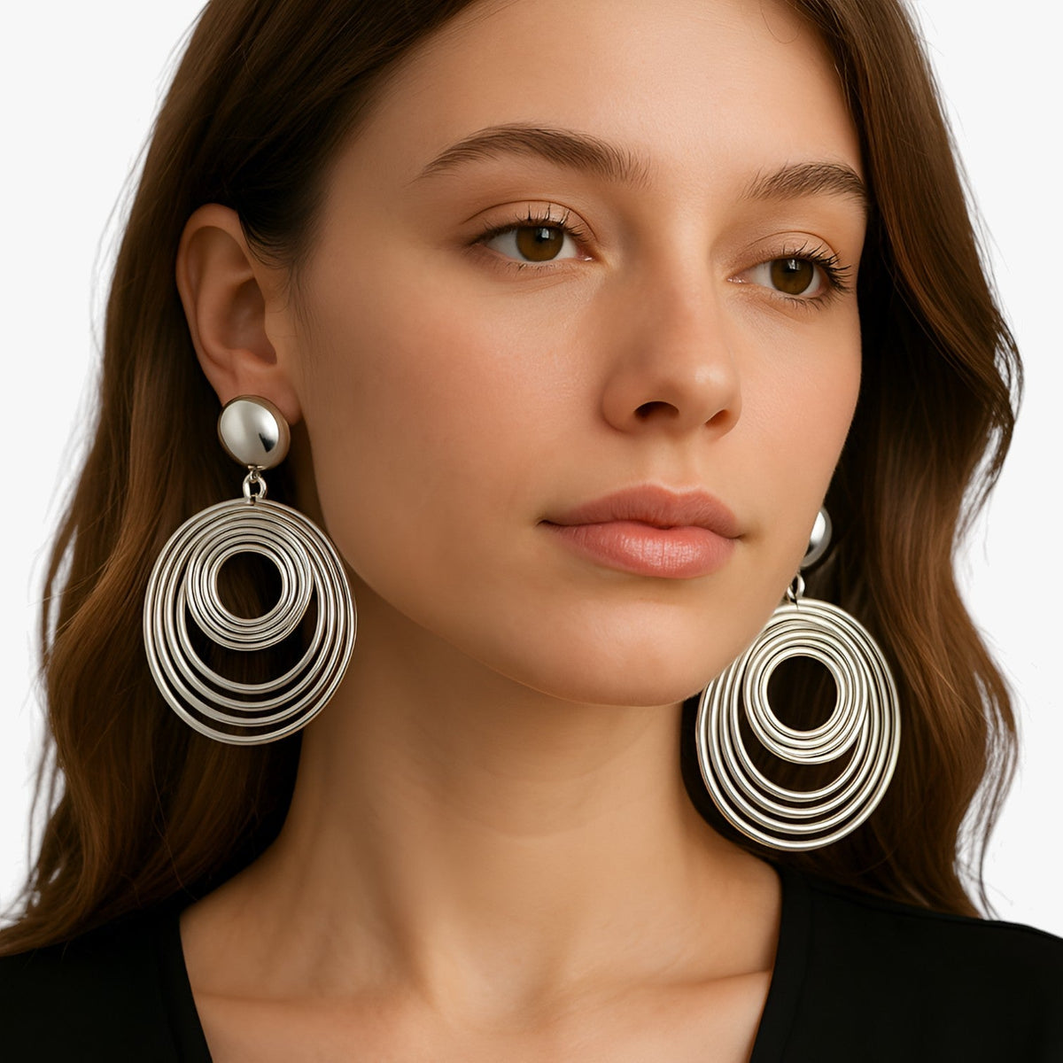 Lightweight Oversized Geometric Statement Earrings