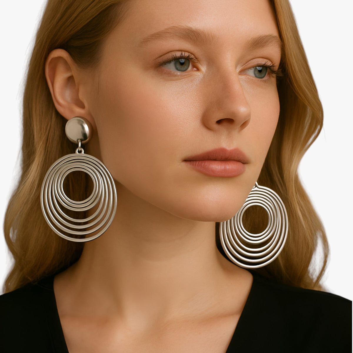 Lightweight Oversized Geometric Statement Earrings