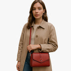 Structured PU Leather Shoulder Bag with Adjustable Strap