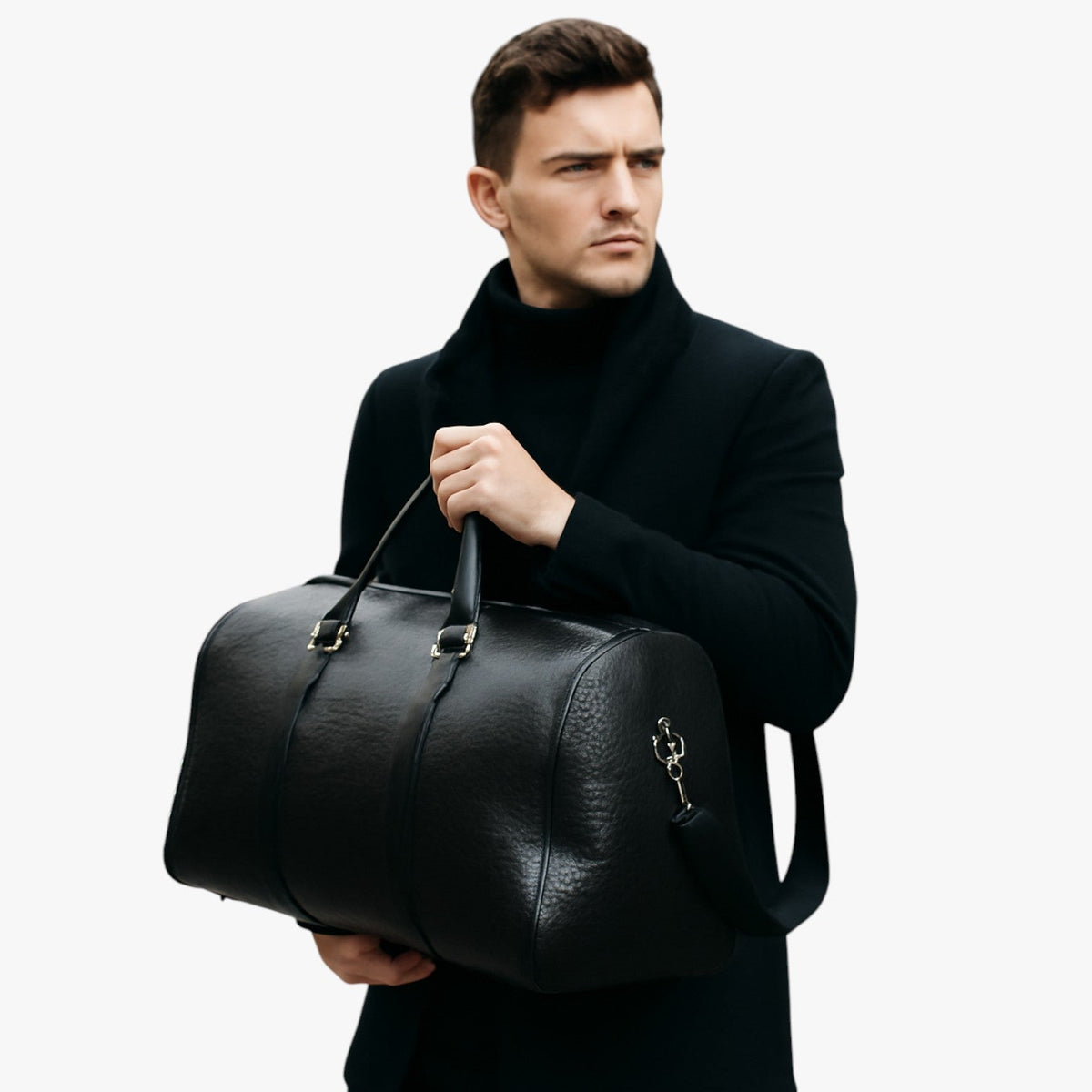 Spacious Faux Leather Travel Bag, Sized for Carry-On Use