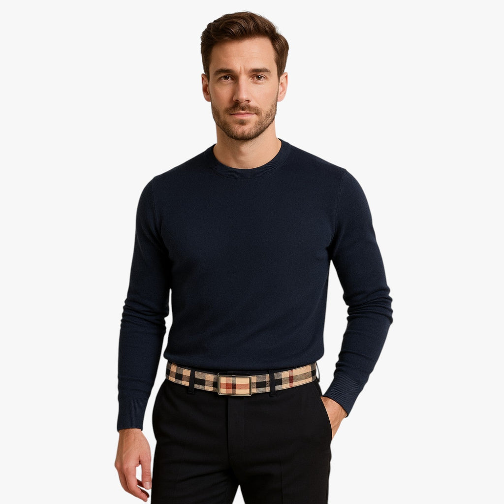 Wide Faux Leather Belt with Polished Statement Buckle