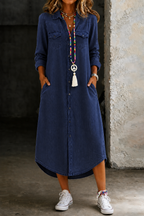 Long Shirt Dress with Relaxed Flowing Silhouette