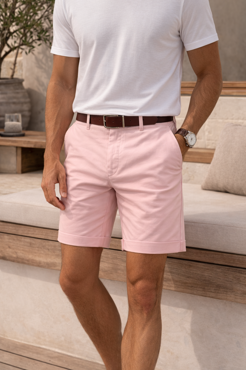 Tailored Twill Shorts for Smart Casual Summer Style