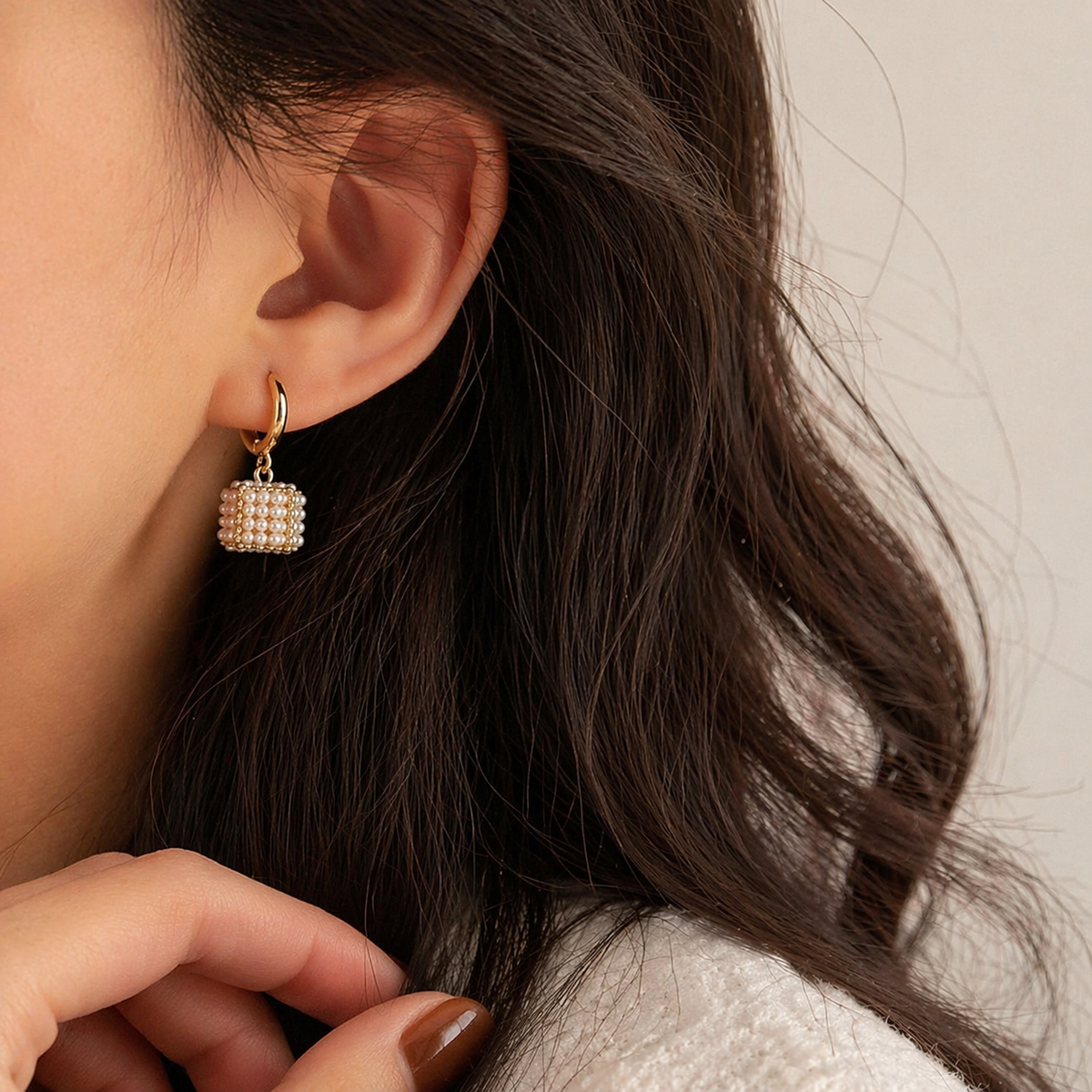 Faux Pearl Cluster Statement Earrings for Special Occasions