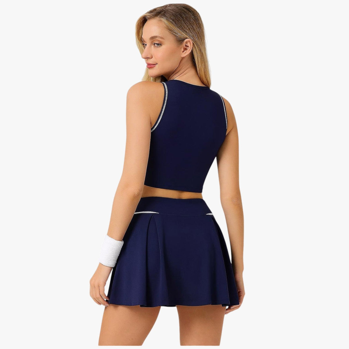 Quick-Dry Pleated Tennis Skirt with Built-In Shorts