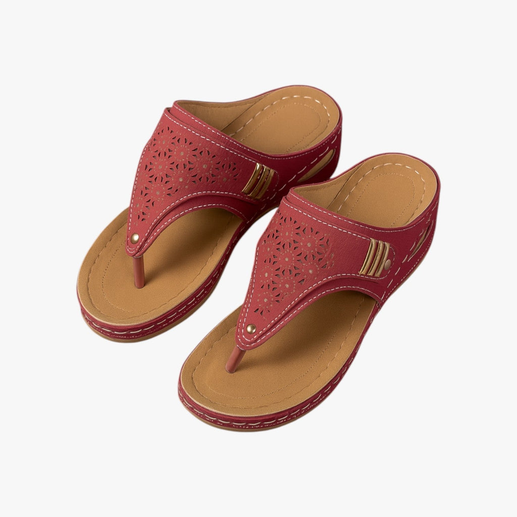 Vadderade ortopediska sandaler med halkfri sommarplatå