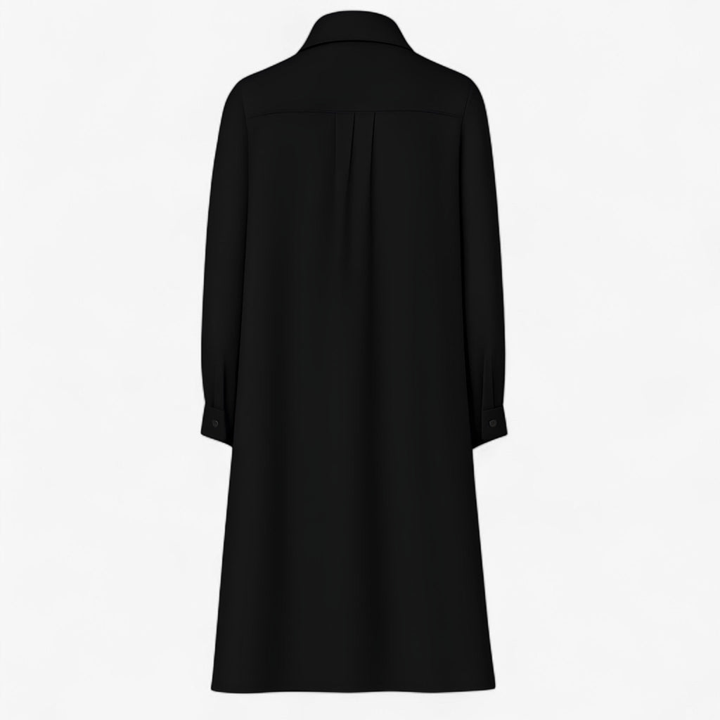 Flowing Dress with a Shimmer Detail at the Neckline