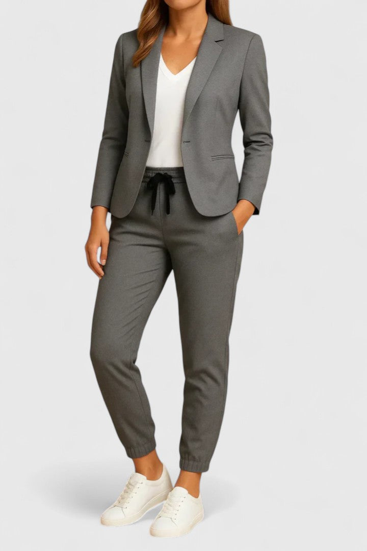 Jacket and Trouser Set with Coordinated Finish