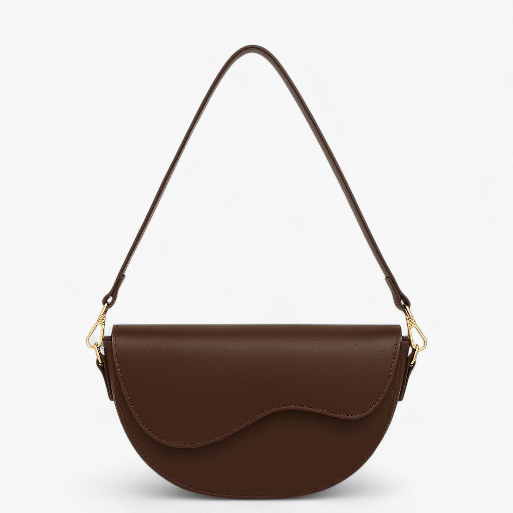 PU Leather Shoulder Bag with Spacious Interior