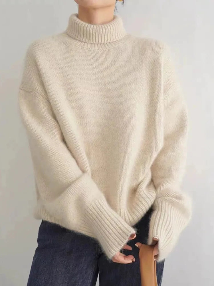 Jersey con cuello y tacto suave y cálido