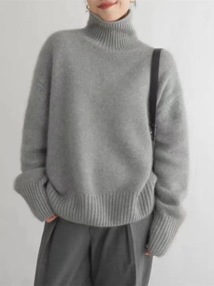 Jersey con cuello y tacto suave y cálido