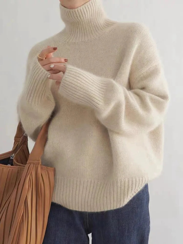 Jersey con cuello y tacto suave y cálido