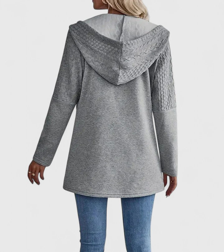 Zip Front Sweatshirt Jacket with Clean Finish
