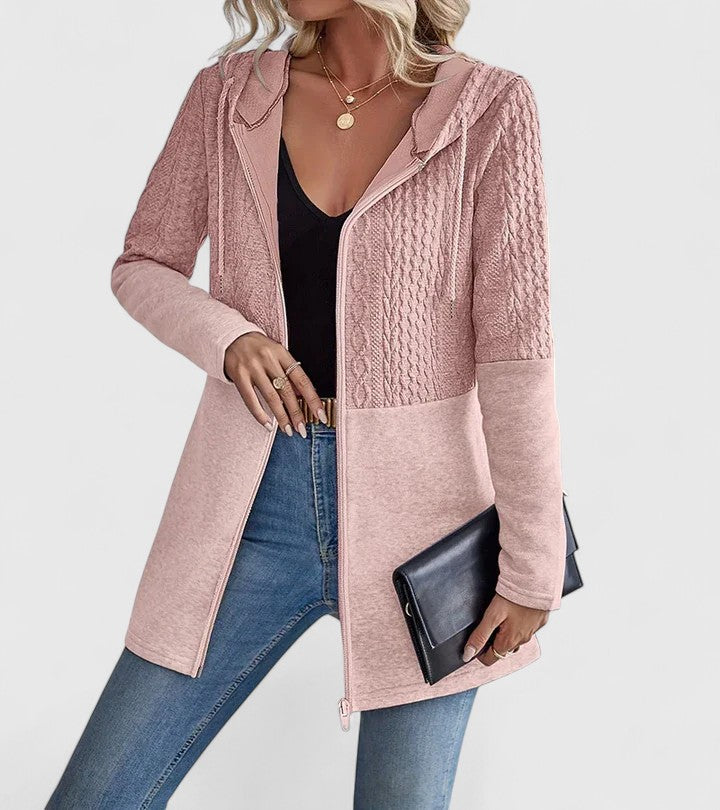 Zip Front Sweatshirt Jacket with Clean Finish