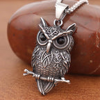Vintage-Style Celtic Knotwork Owl Pendant Necklace
