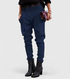 Tailored Trousers with Elongating Cut and Pockets