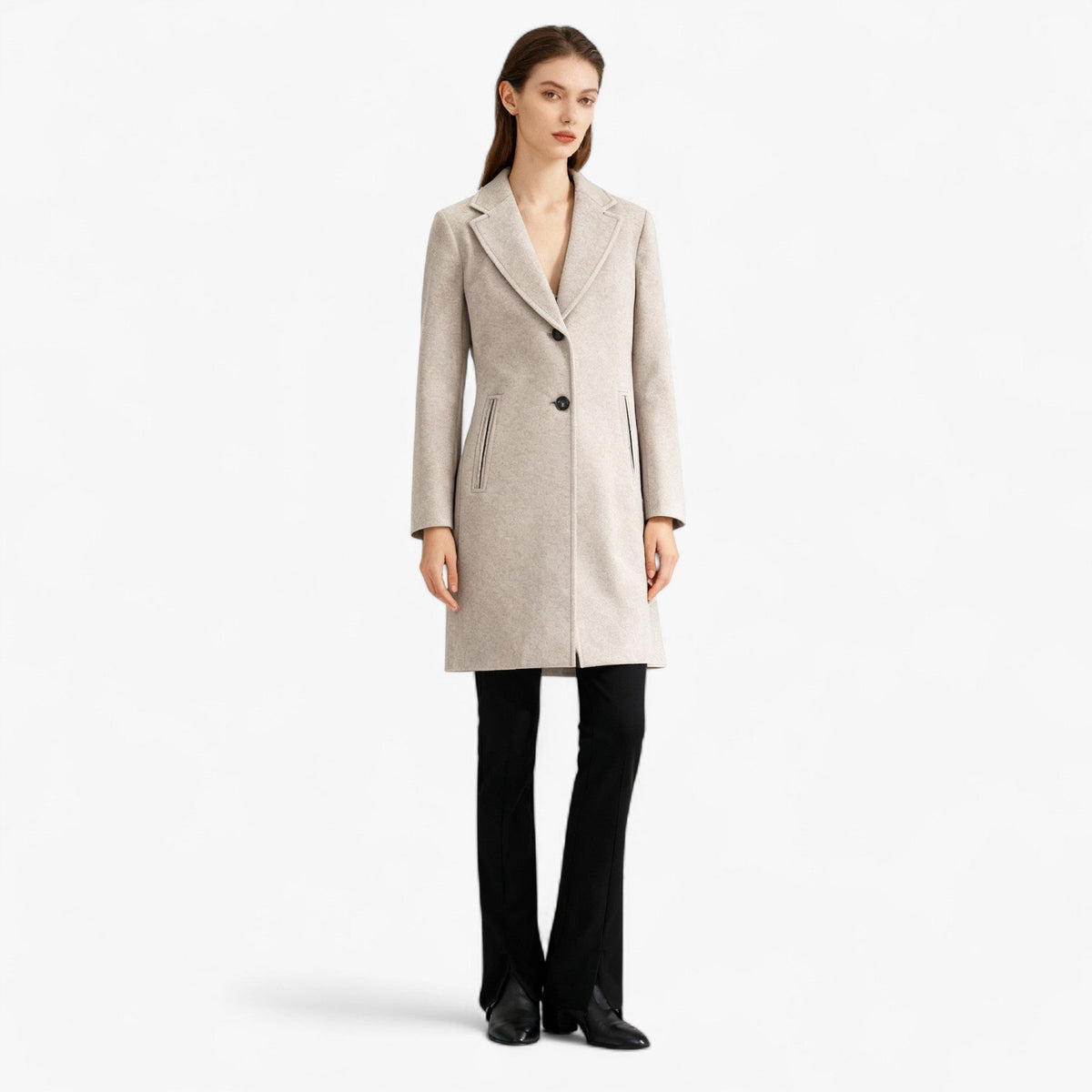 Vintage Jacket with Shoulder Pads and Notched Collar