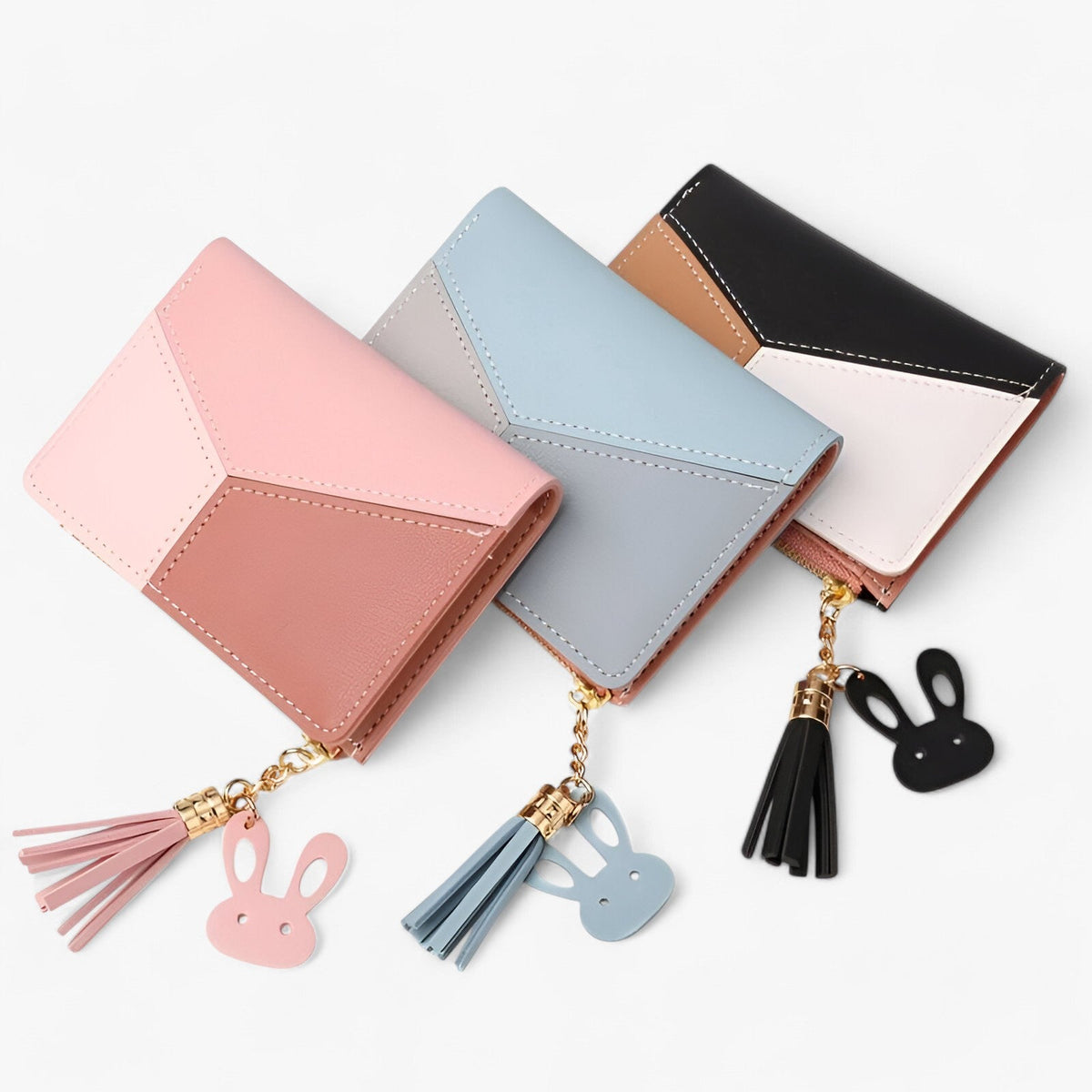 Foldable PU Leather Wallet with Built-In Card Holder