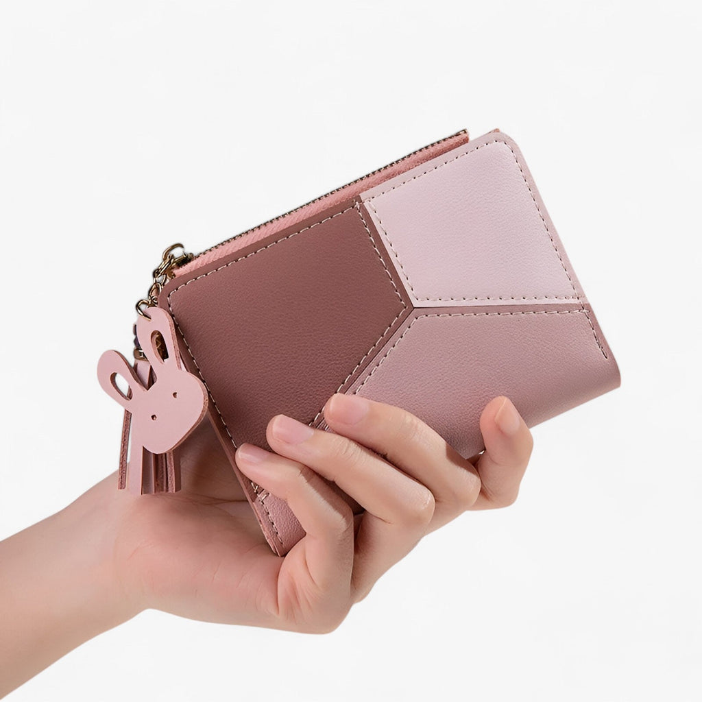 Foldable PU Leather Wallet with Built-In Card Holder