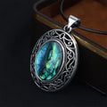 Round Hollow Stone Pendant Necklace with Open Centre
