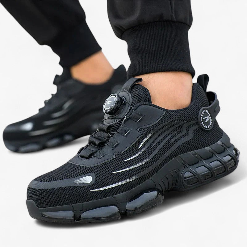 Zapatos de seguridad antideslizantes para hombre, con ajuste listo para el trabajo